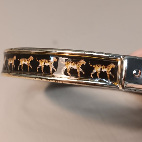 Chico's Luna Tiger Print bangle bracelet & Versona long tassel pendant necklace - Picture 4 of 13